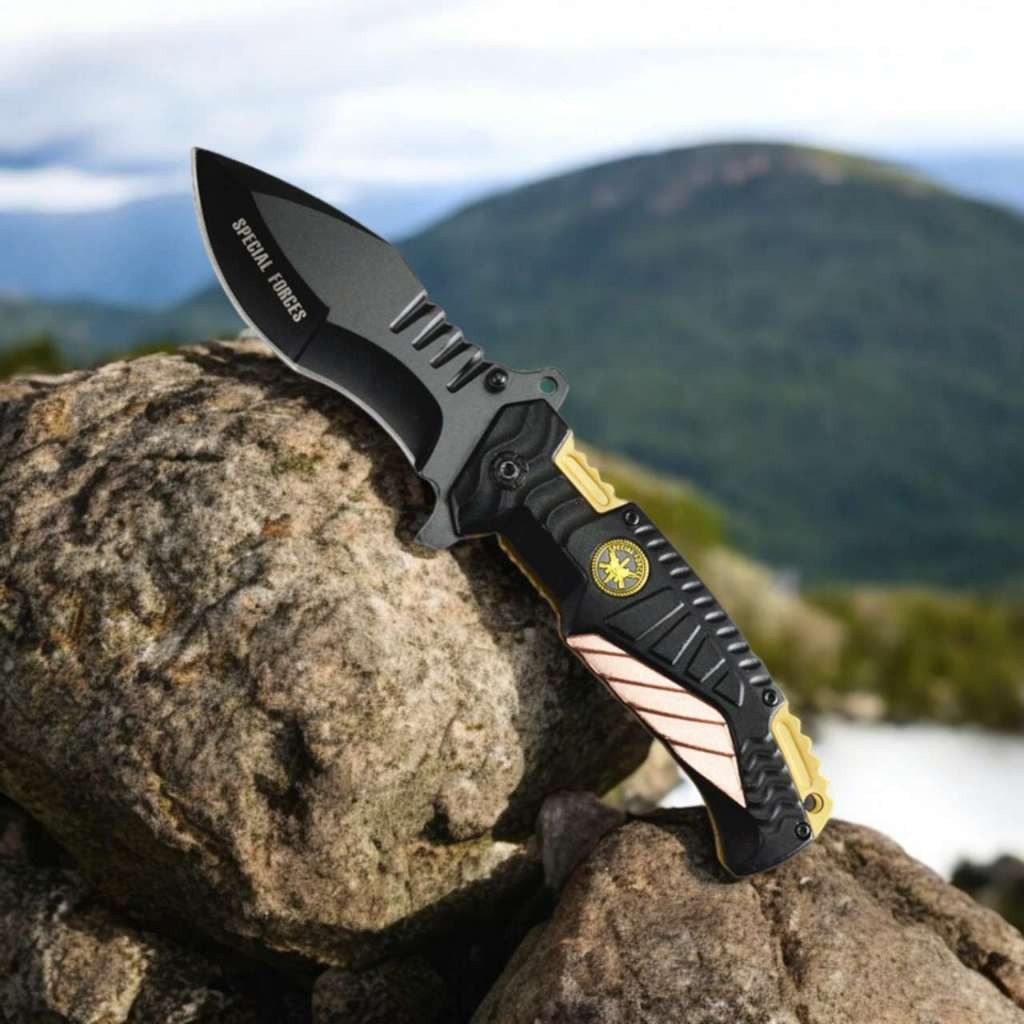 Canivete Automático Com Trava   Aço Inox em Oferta na Shopee