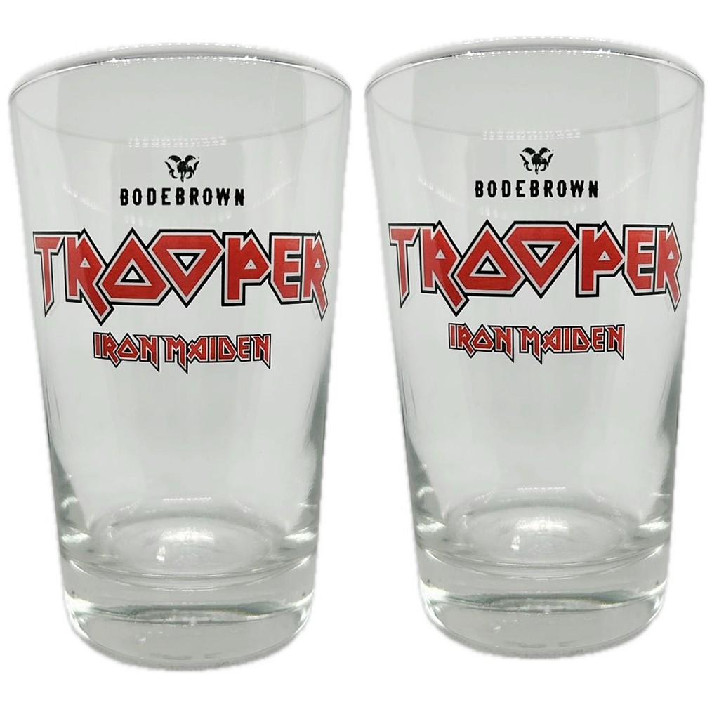 2 Copo Cerveja Iron Maiden Trooper 350ml Caldereta Oficial