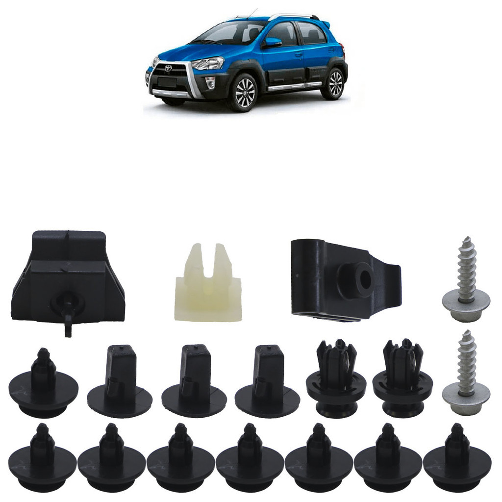 Kit Grampo Presilha Etios Cross 2013 2014 2015 2016 2017 2018 Parabarro Dianteiro 18 Peças em Oferta na Shopee