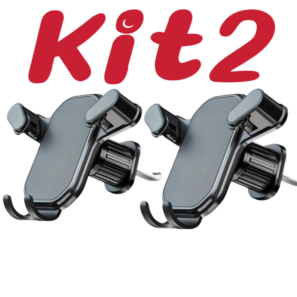 Kit 2 Suporte veicular para celular com grip de Pinça  jimmy