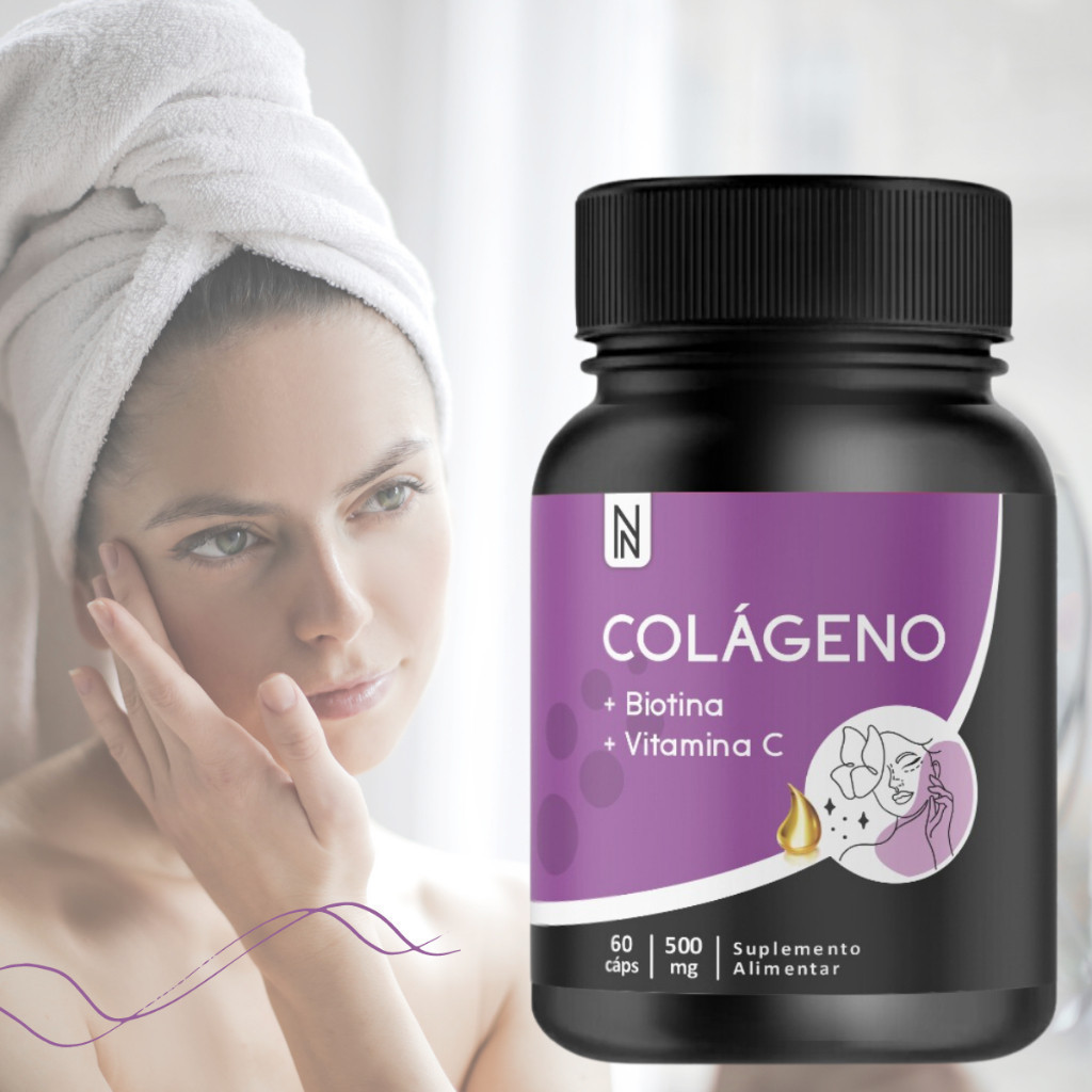 Colágeno Hidrolisado NATURALY 60Cáps 500mg  Envio Imediato