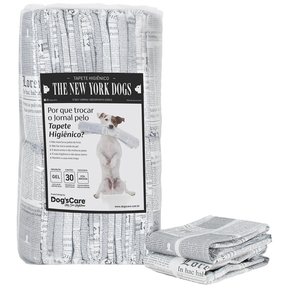 Tapete Higiênico para Cães The New York Dogs 55x60cm - 60un