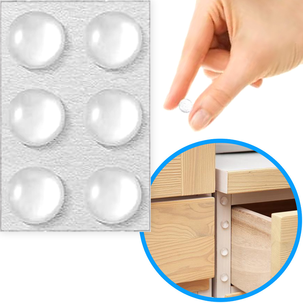 Protetor De Parede Anti Impacto Para Porta Gaveta Móveis Transparente Proteção Ruído Adesivo