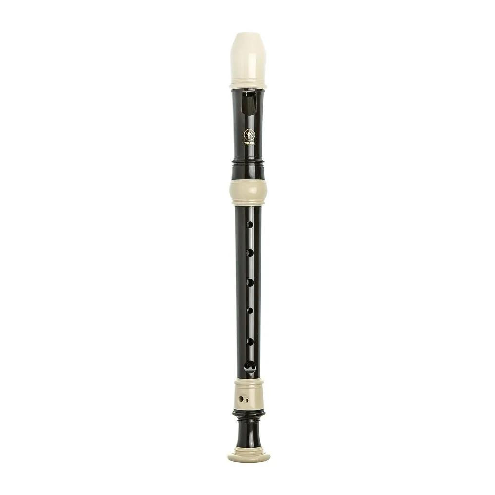 Flauta Doce Soprano Barroca Yamaha YRS302B Marrom E Marfim