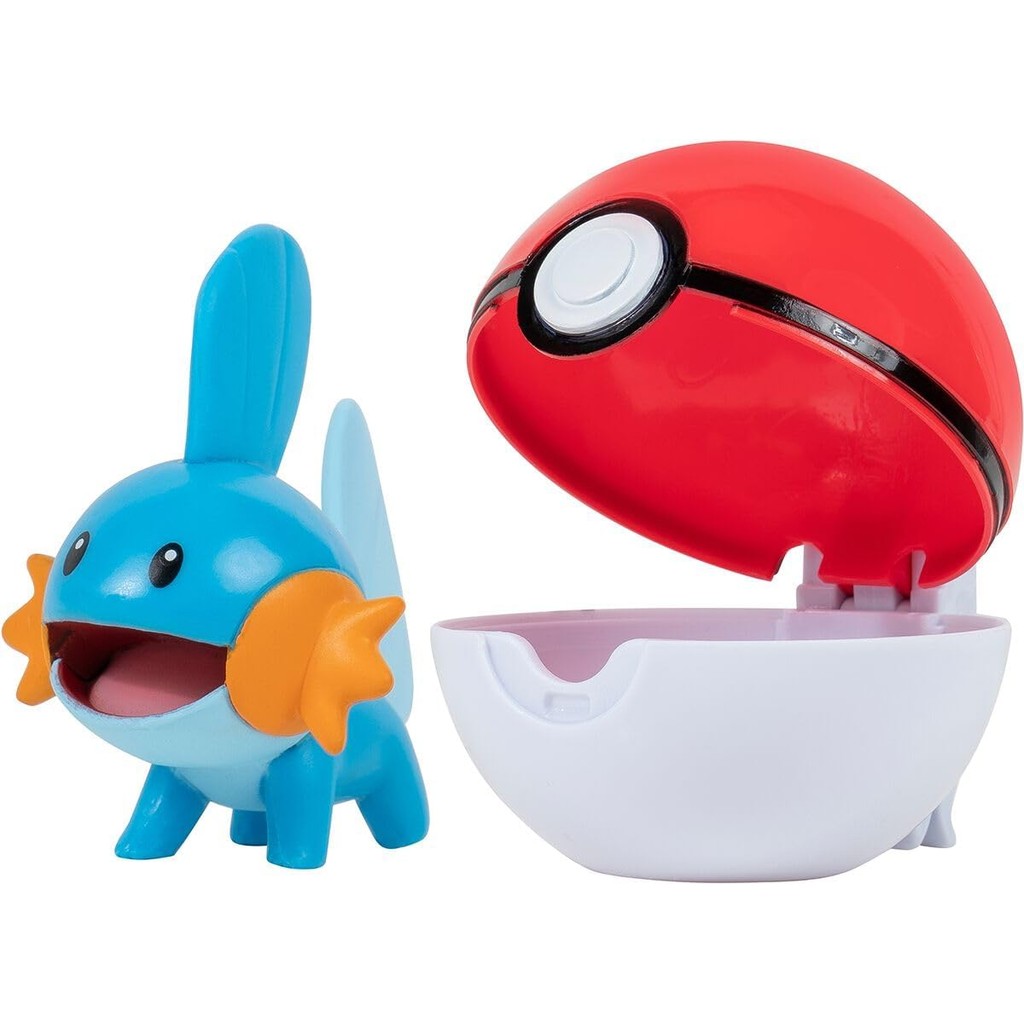 POKÉMON - POKÉBOLA COM CLIP - MUDKIP - PRODUTO ORIGINAL TAKARA TOMY