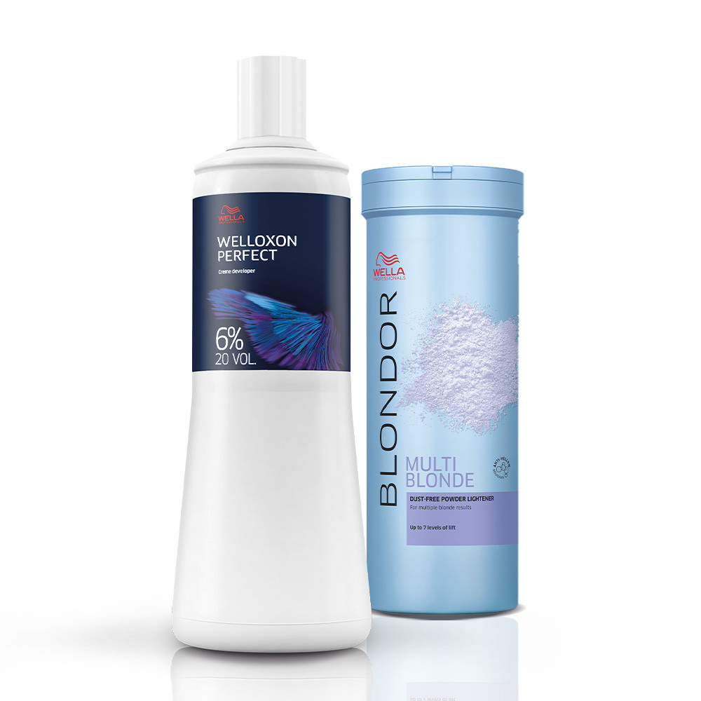 Kit Wella Blondor Pó Descolorante 400g + Oxidante 6% 20V