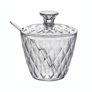 Açúcareiro De Plástico Com Tampa E Colher Glamour Porta Açúcar Plasutil em Oferta na Shopee