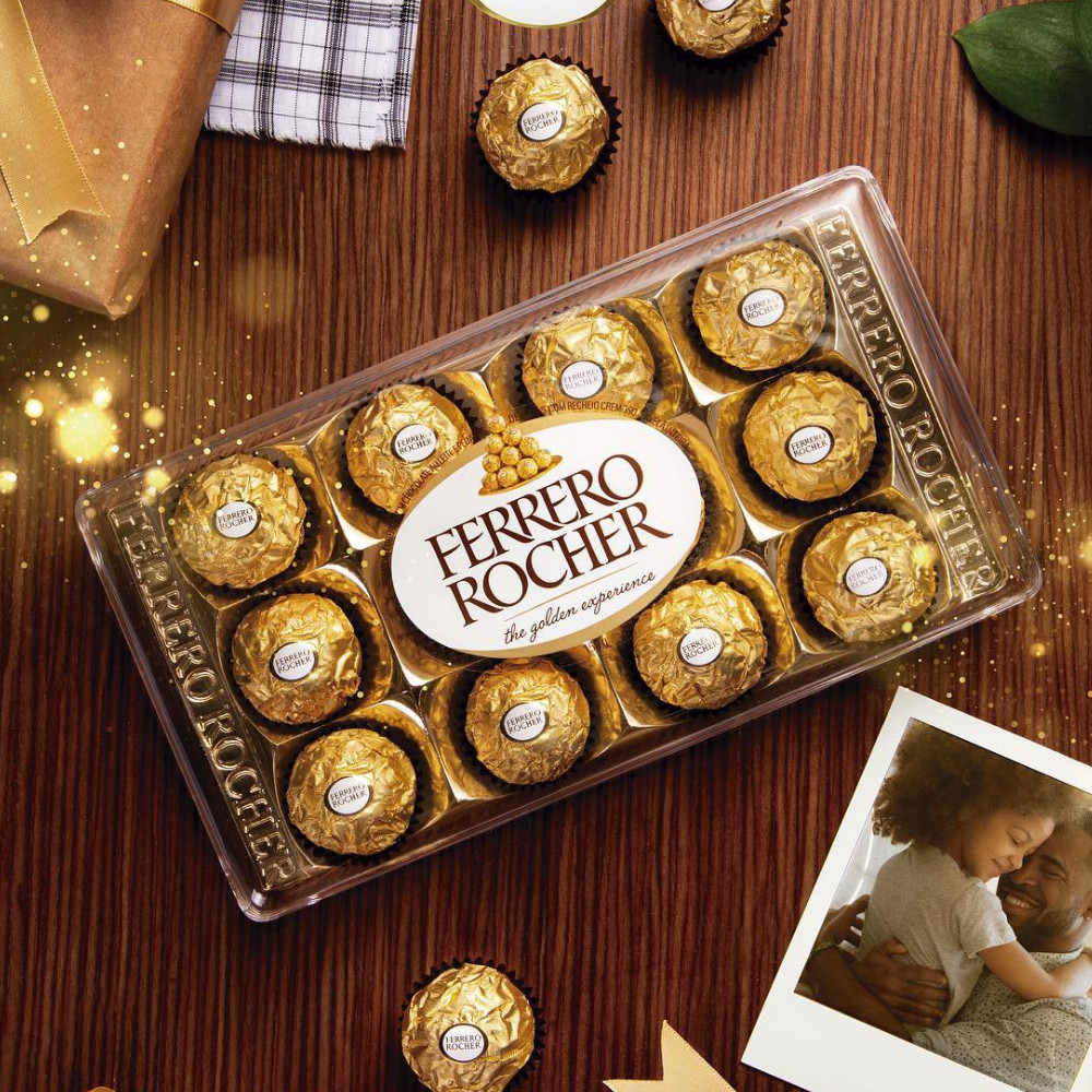 Bombom Ferrero Rocher 12 Un Chocolate Ao Leite Avelã Caixa Acrílica 150g T12 Wafer Crocante Recheio Cremoso Presente em Oferta na Shopee