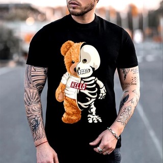 Camisas Masculino Tendeçia Camiseta Masculina Algodão 30.1 Estampada Urso Camisa Masculina A//PRONTA ENTREGA IMEDIATO