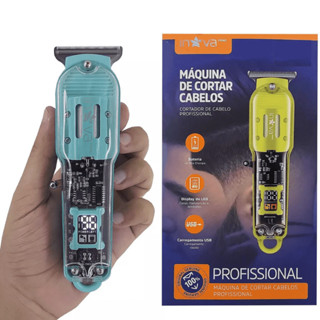 Máquina De Cortar Cabelo Para Barba Masculina Designer Elétrico em Oferta na Shopee