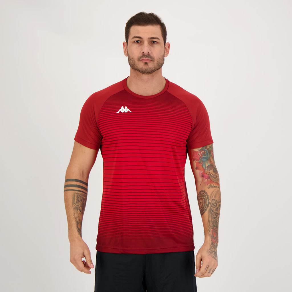 Camisa Kappa Sport Match Vermelha em Oferta na Shopee