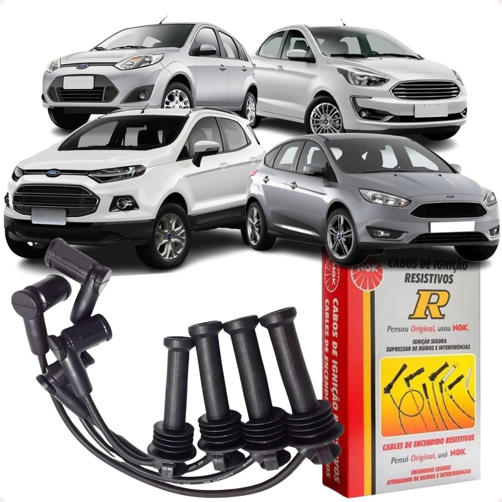 Jogo Cabo Vela Original Ngk Ecosport Fiesta Focus Ka Flex