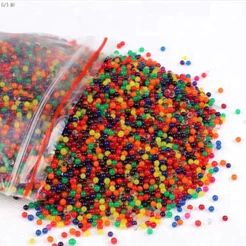 50 Mil Bolinhas Gel Hidrogel Azul 7-8mm Bolas Orbeez Cristal Brinquedo Leves Coloridas e Azul