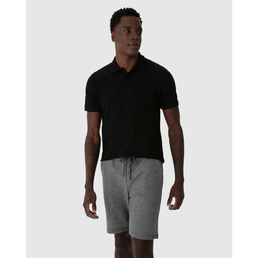 Bermuda Básica Masculina Cintura Média Em Moletom Sem Flanela em Oferta na Shopee