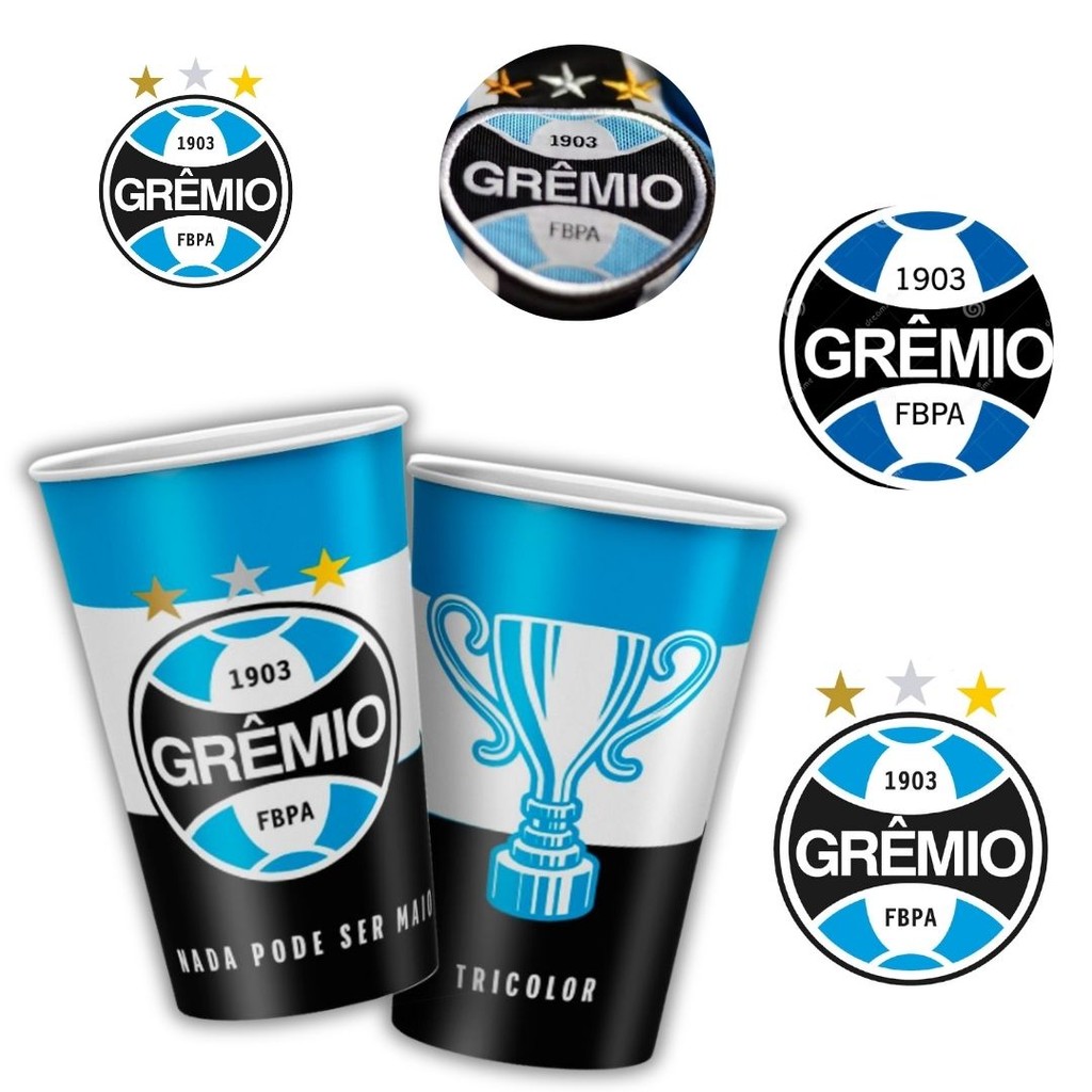 8 COPO PAPEL FESTA  GREMIO  180ML REGINA - Home & Living