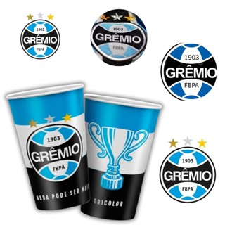 8 COPO PAPEL FESTA  GREMIO  180ML REGINA em Oferta na Shopee