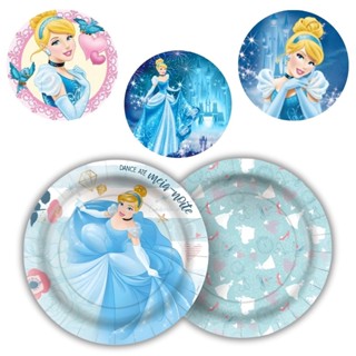 8 PRATO BOLO FESTA  CINDERELA  DE PAPEL 18 CM REGINA em Oferta na Shopee