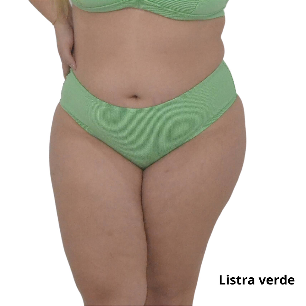 Calca de biquini basica plus size Carolgava Moda Praia E Fitness