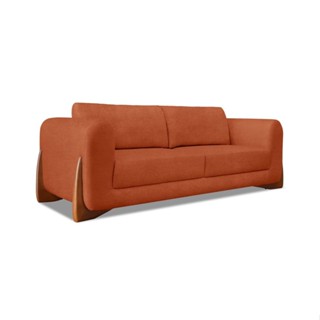 Sofá 3 Lugares Yves Bouclé Terracota 220 cm em Oferta na Shopee
