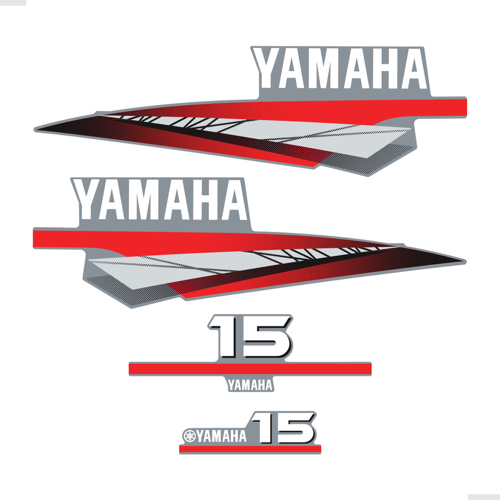 Kit Adesivos Para Yamaha Motor De Popa 15 HP 1997/2008