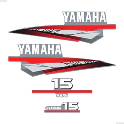 Kit Adesivos Para Yamaha Motor De Popa 15 HP 1997/2008