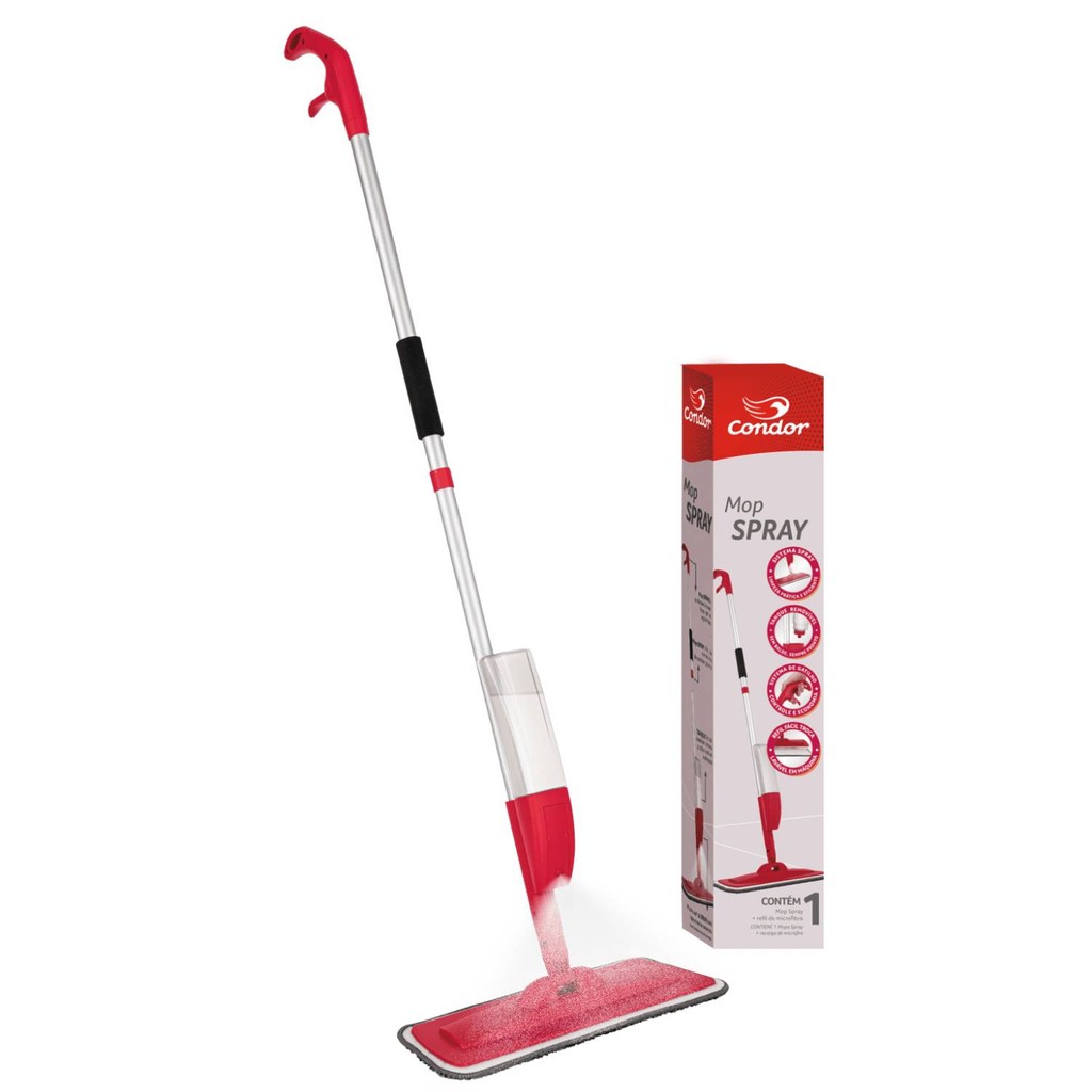 Mop Spray Tanque Externo Rodo Limpeza Chão Casa Condor