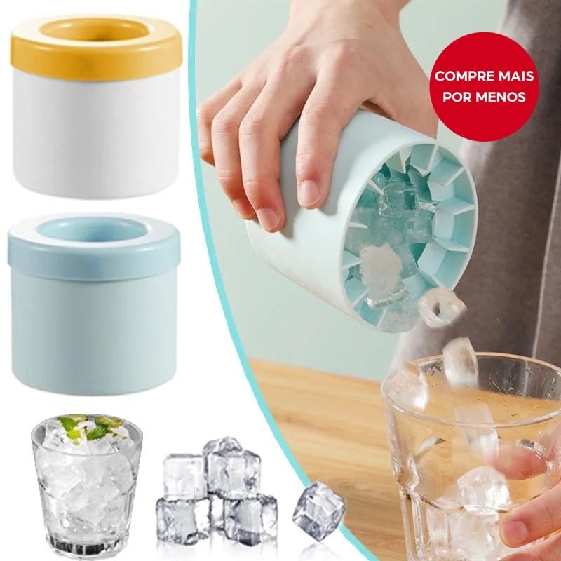 Molde De Silicone Para Cubos Gelo Balde Redondo Verão Frigorífico Criativo Ferramentas.*Makeupnails* em Oferta na Shopee
