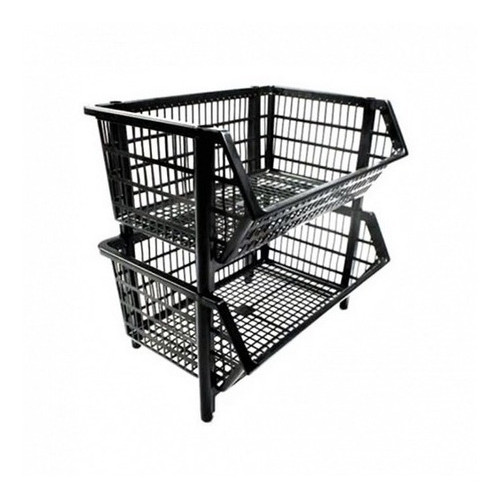 Kit 6 Cesto Empilhavel Expositor Organizador Plástico Reforçado Multiuso Casa Organização em Oferta na Shopee