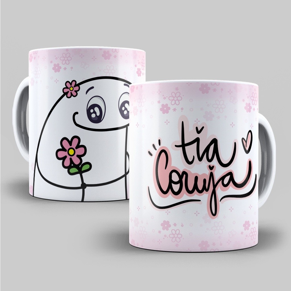 Caneca Porcelana De Tia Flork Meme - Tia Coruja - Promoção
