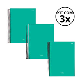 Kit Com 03 Cadernos Universitario 10 Matérias Stiff - Jandaia KIT 06 em Oferta na Shopee