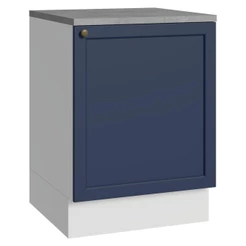 Balcão de Cozinha 60 cm 1 Porta Branco/Azul Vik Madesa