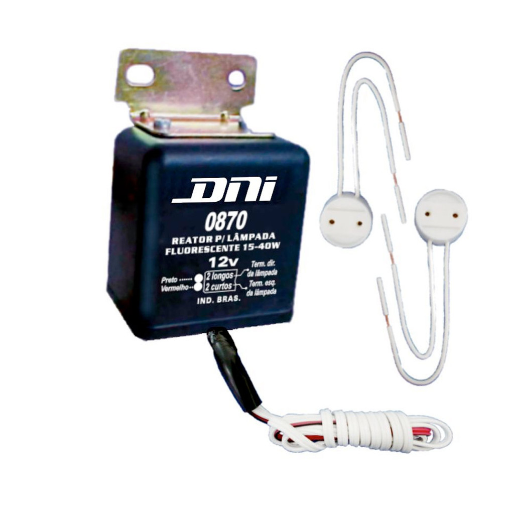 Reator Inversor Lâmpada 15 W 40W 12V Quadrado - DNI0870