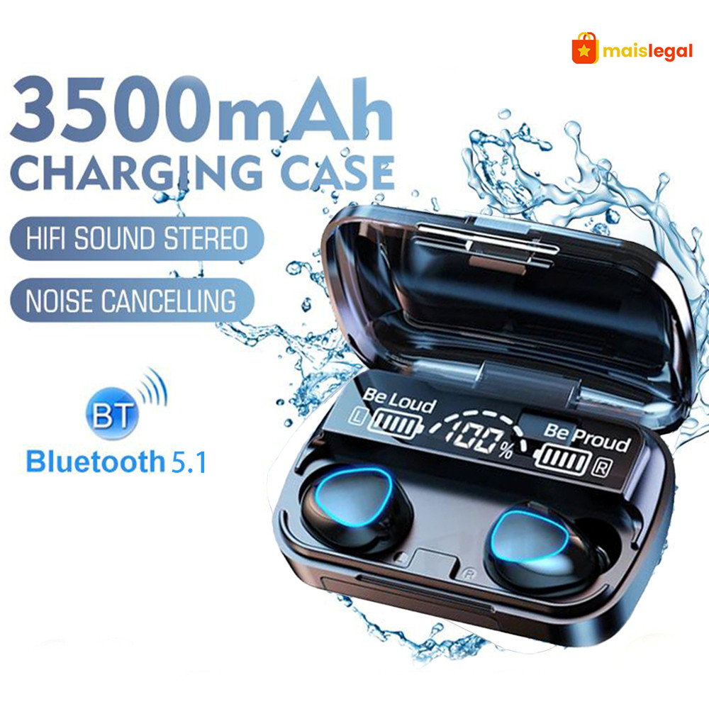 M10 Fone De Ouvido Bluetooth 5.1 Sem Fio TWS Touch Noise Reduction Waterproof em Oferta na Shopee