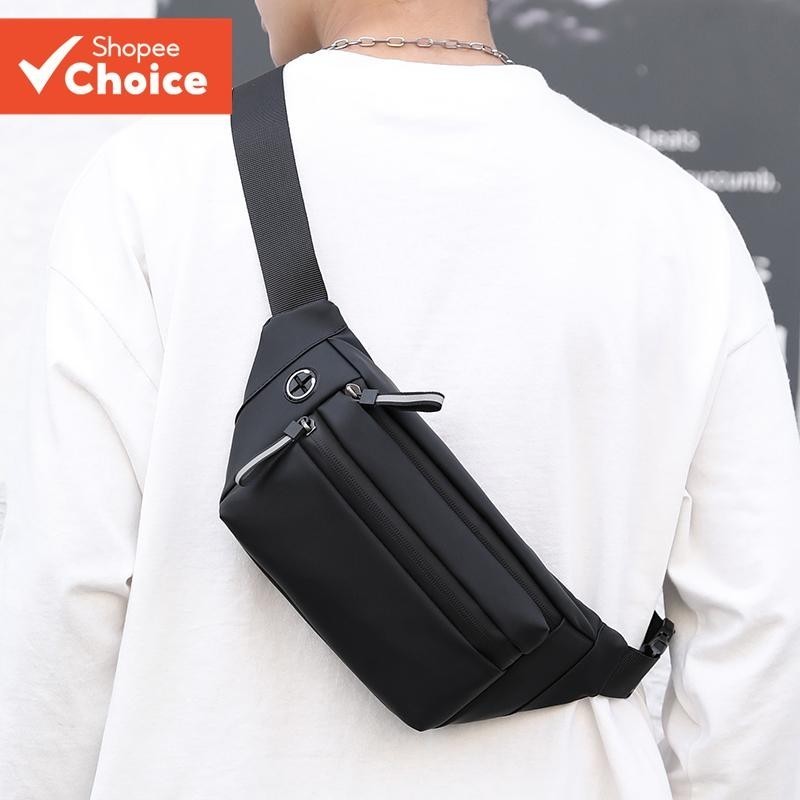 Bolsa De Peito Crossbody De Nylon De Cor Sólida Minimalista – Pacote De Cintura De Moda Casual Para Uso Diário