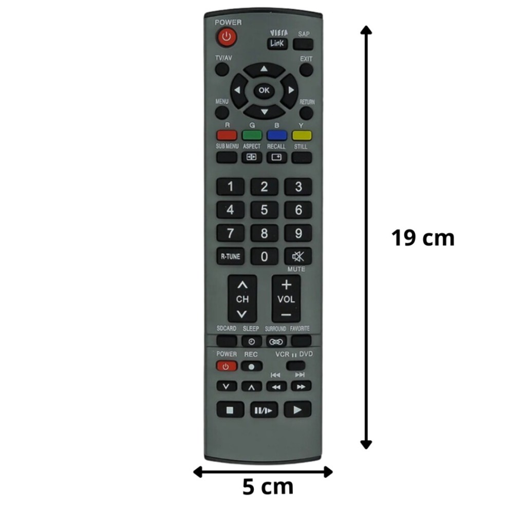 Controle Remoto Para Tv Panasonic Plasma - 7923 / TH-42PV70LB / TH-50PV70LB / TH-42PV80LB  TC-L19C30