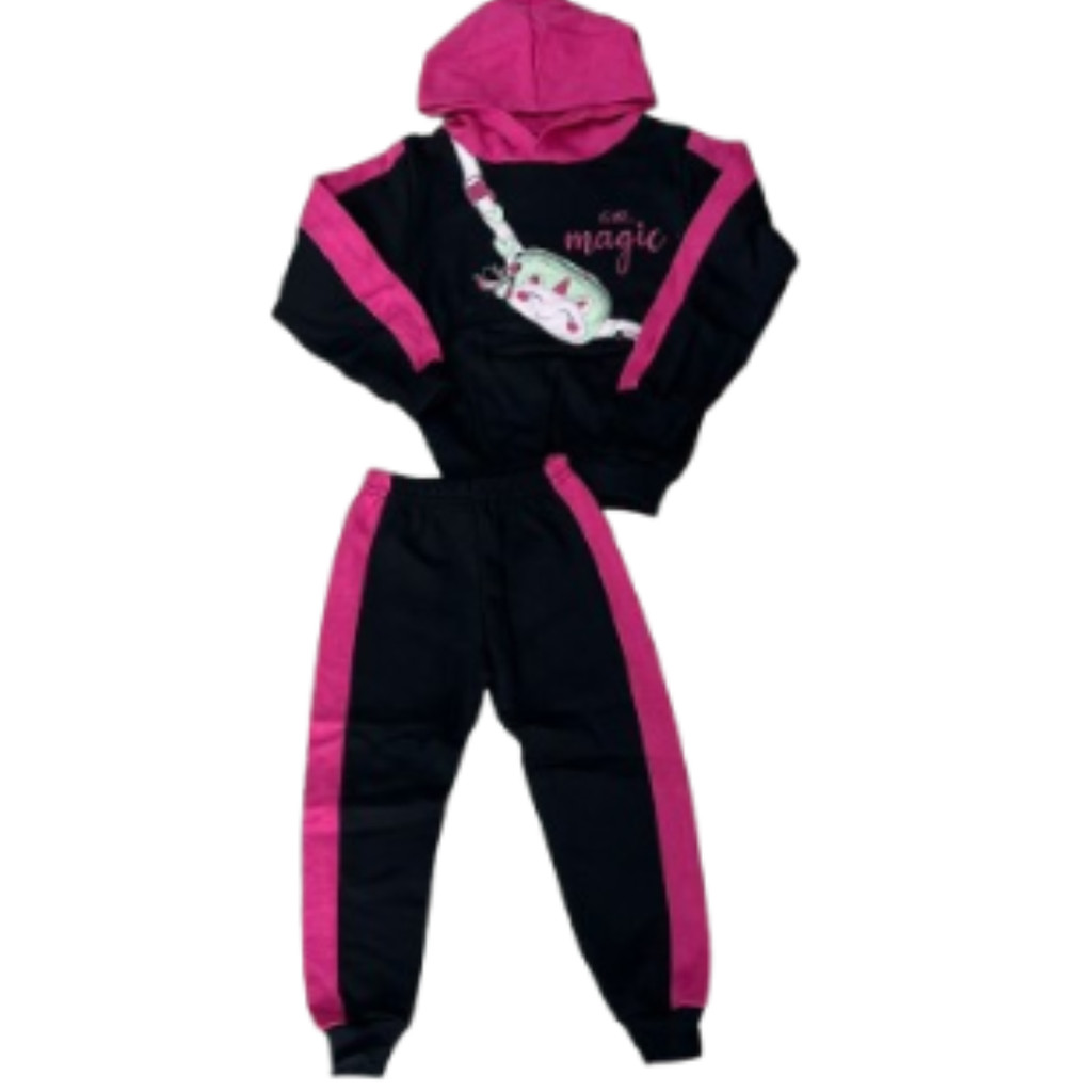 CONJUNTO MOLETOM FEMENINO PHO KIDS FLANELADO COM CAPUZ