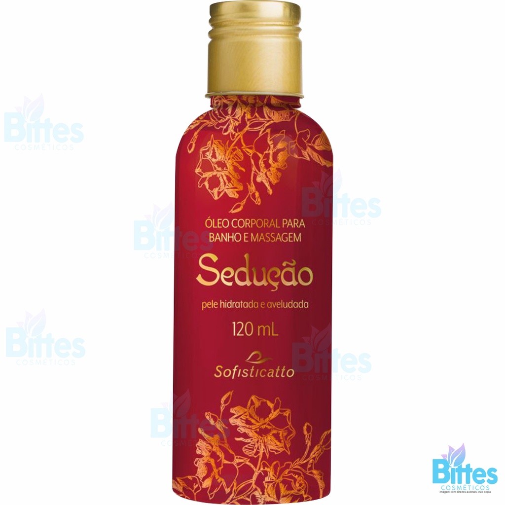 Óleo Corporal Sedução Sofisticatto Para Massagem e Banho Pele Hidratada e Aveludada