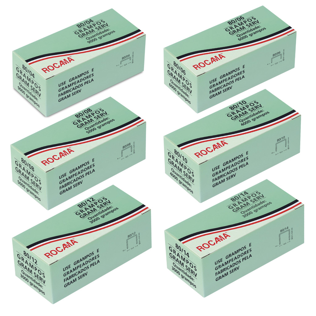 Grampo Linha 80 Galvanizado Rocama Para Grampeador em Oferta na Shopee