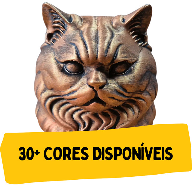 Busto Gato British Longhair - MINIATURA - Decoração - Presente