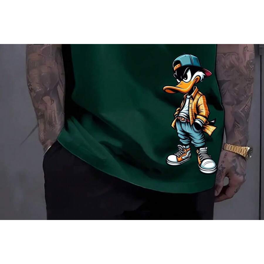 Camiseta Masculina Pato Estiloso Camisa 100% Algodão Malha 30.1 Lançamento 2025 Envio Rápido em Oferta na Shopee