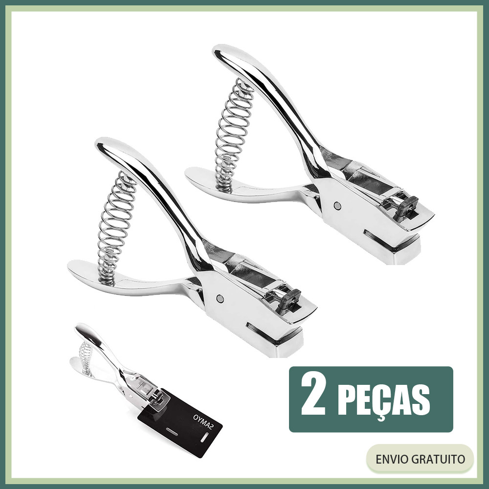 2x Punção de crachá Punção de furo Alicate Oval Tamanho do furo 3x15mm