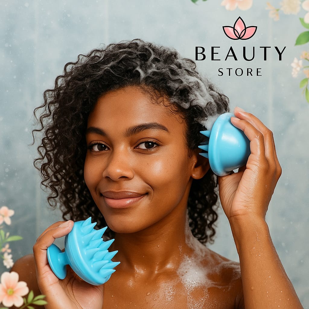 Massageador Capilar de Luxo em Silicone | Estimula o Crescimento + Relaxa o Couro Cabeludo