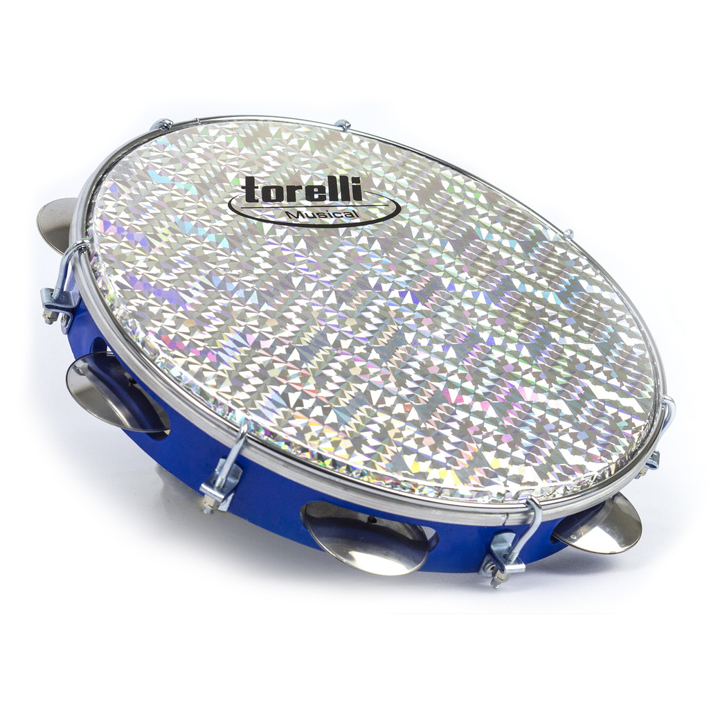 Pandeiro Injetado 10 – Pele Holográfica Torelli TP 308 Azul