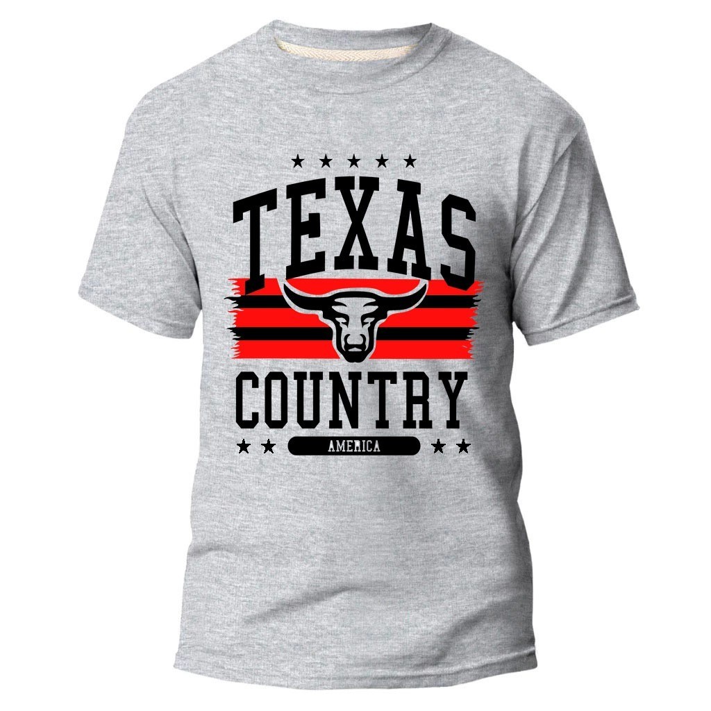 Camiseta masculina Estampada Rodeio country texas vaquejada Peão vaqueiro