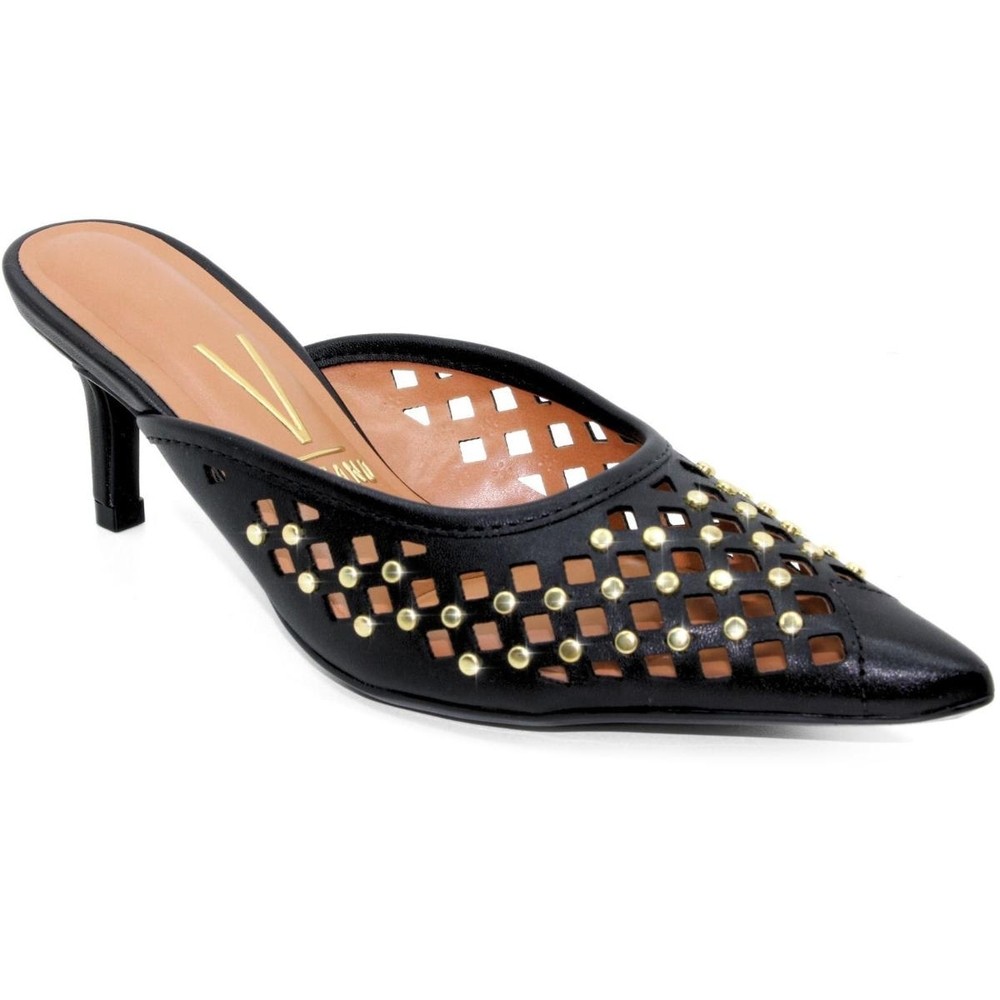 Tamanco Mule Vizzano Apliques Salto Baixo - Preto em Oferta na Shopee