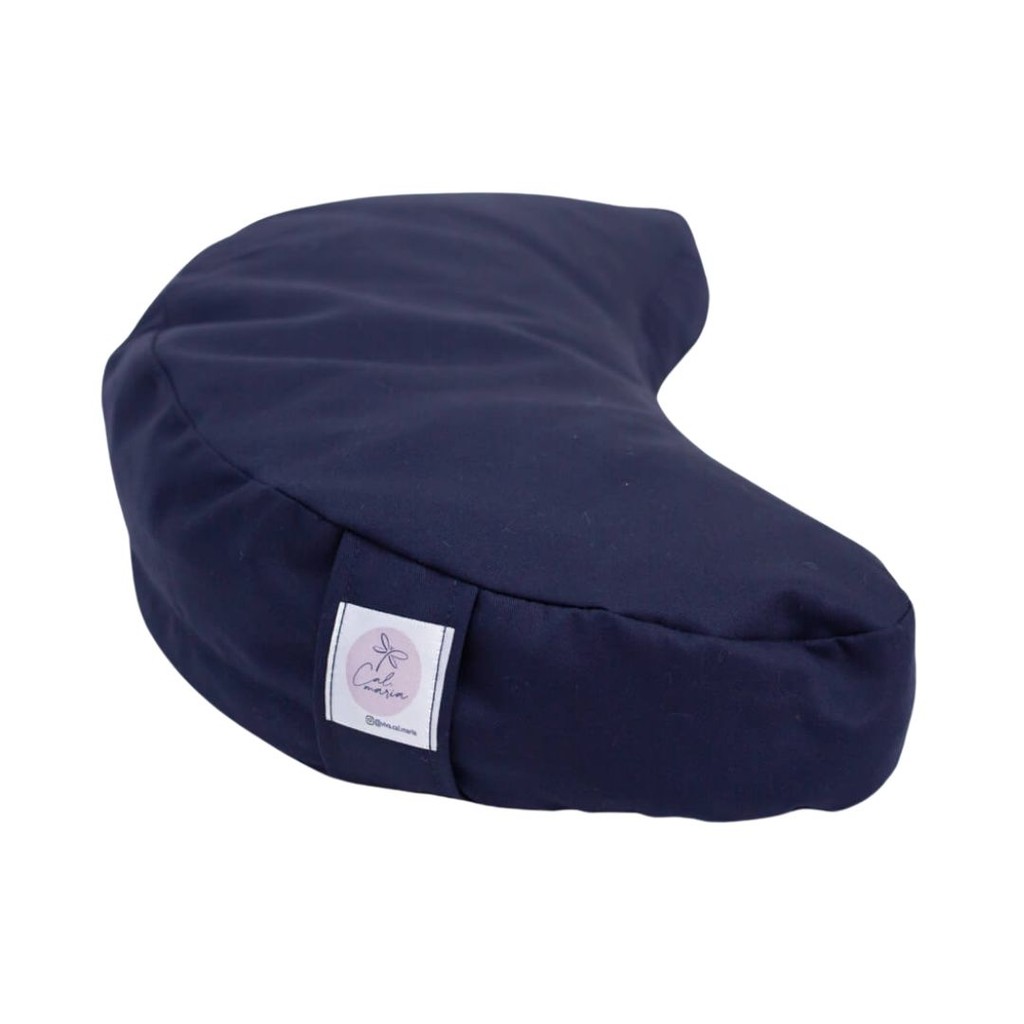 Imagem Almofada Zafu Meia Lua Calmaria Meditação Marinho