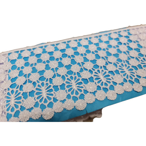 Renda De Guipír Bordada Branca Larga 8cm Chl613
