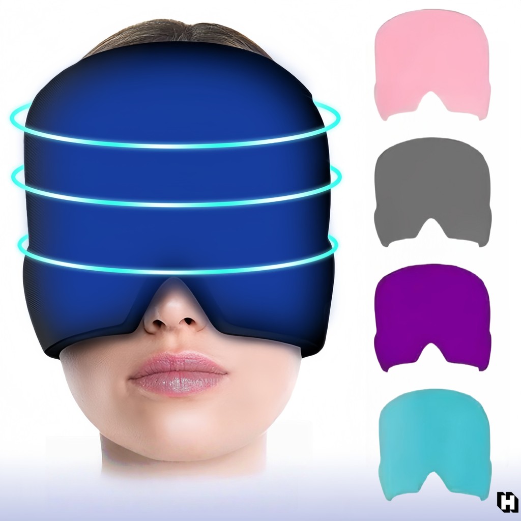 Touca Dor de Cabeça Chapéu De Alívio Da Enxaqueca Máscara De Terapia Fria Quente Confortável em Oferta na Shopee