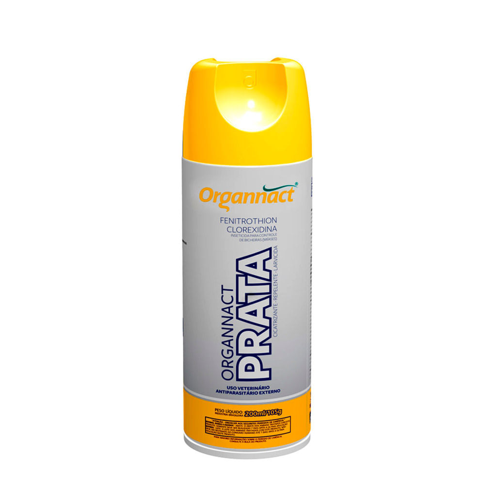 Organnact Prata Antiparasitário Spray 200ml - Pets