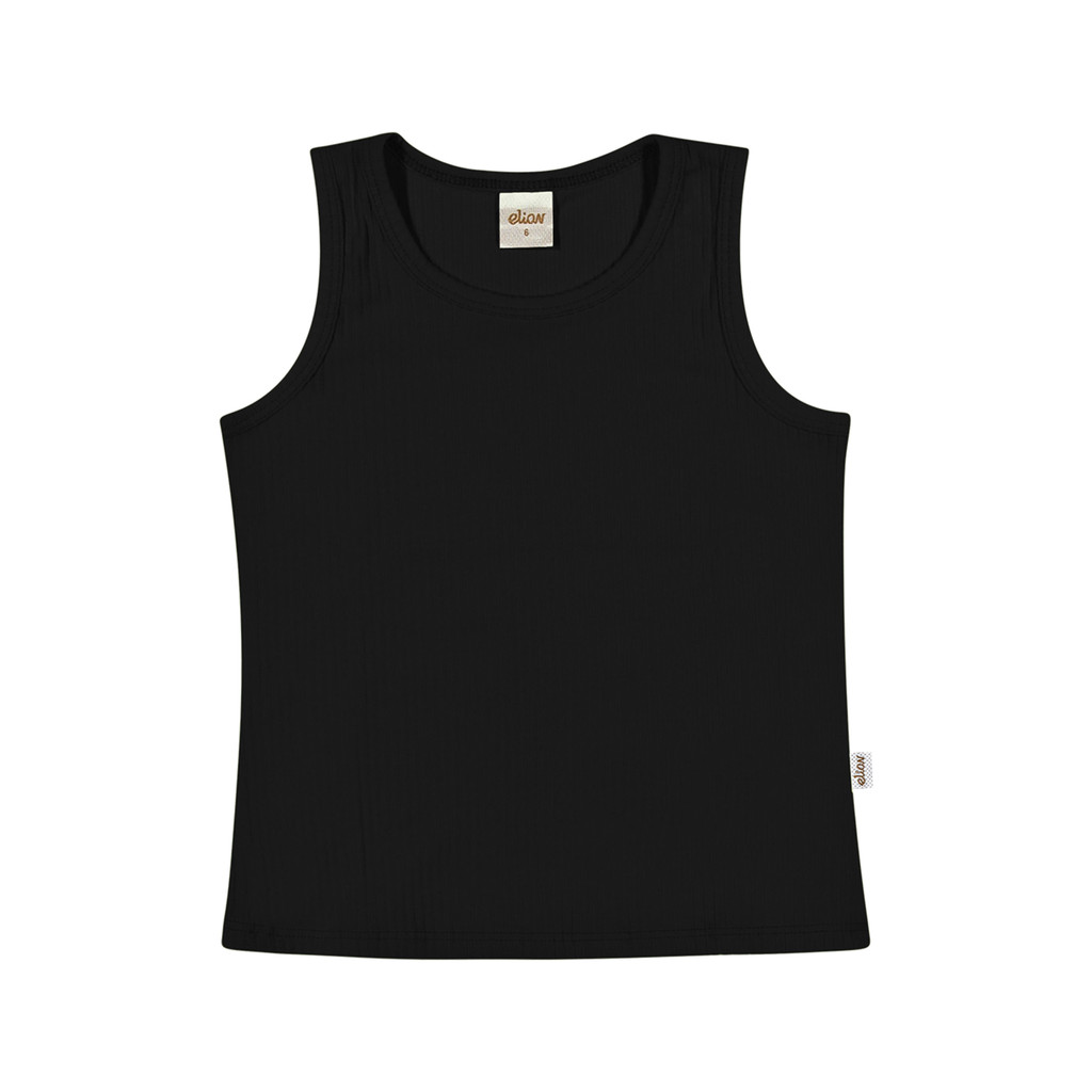 Regata Infantil Menina Básica Elian Preto - Baby & Kids Fashion